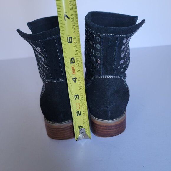 Aldo Slip-on Suede Leather Ankle Boots with silver studs. Size US 6.5/EU 37 - Picture 5 of 11